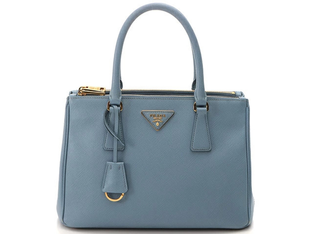 Prada Saffiano Galleria Bag Blue Calfskin